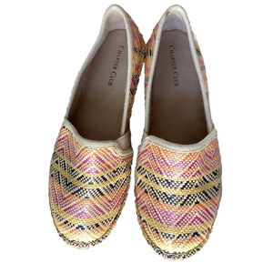 Charter Club Joeey Multicolor Espadrille Slip On Loafer Flats Women’s Size 7W
